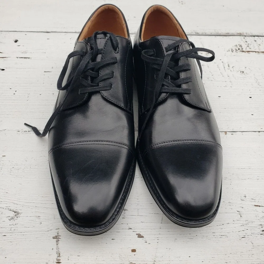 Florsheim Men's 13/47 Lite Hybrid Plain Toe Tie Oxford Leather Black NEW - Picture 5 of 6